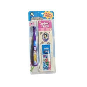 Vintage 2002 Oral-B Stages 3 Disney Princess Toothbrush Stickers Toothpaste‎ Set